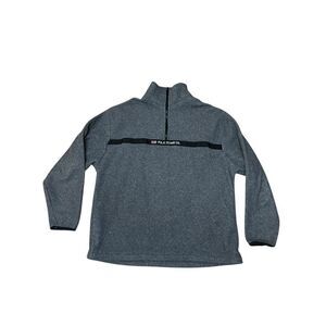 Vintage Polo Ralph Lauren Sweater Adult L Gray Pullover 1/4 Zip Fleece USA Mens